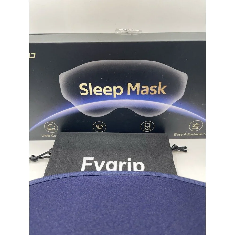 3D Navy Blue Unisex Cooling Eye Mask‎ Sleep Mask 100% Pressure-Free Travel New